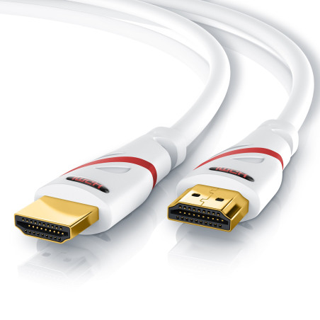 CSL - Câble HDMI 8K 4K 2.1/2.0 15m - 8K @ 60Hz 4K @ 120Hz avec DSC - 48 Gbit/s - 3D - Ultra Haute Vitesse avec Ethernet - TV Blu