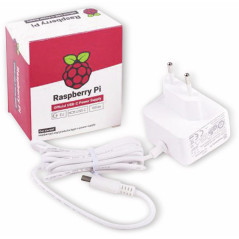 Raspberry Alimentation USB-C 5.1V 3A - Blanc - pour Raspberry Pi 4 modèle B (1873421)