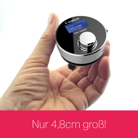 Albrecht Adaptateur radio numérique DR 54 DAB+ pour autoradio ou salon, 27259, transmission sans fil via émetteur FM, sortie aux