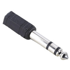 Hama 43368H Connectique Adaptateur 1 jack femelle stéréo 3,5mm/1 jack mâle stéréo 6,35mm