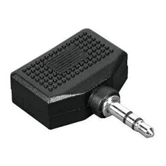 Hama 43353H Connectique Adaptateur 2 jacks femelles stéréo 3,5mm/1 jack mâle stéréo 3,5mm