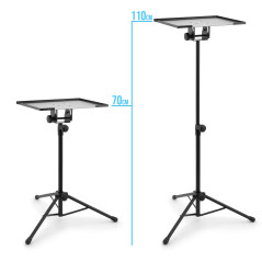 TIGER LEC7-BK Support pour ordinateur portable Support pour projecteur - Réglable en hauteur avec pieds de trépieds