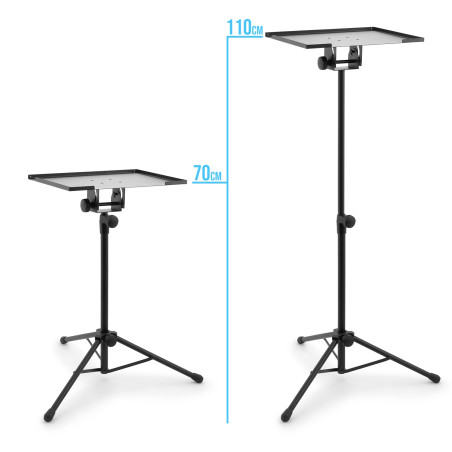 TIGER LEC7-BK Support pour ordinateur portable Support pour projecteur - Réglable en hauteur avec pieds de trépieds