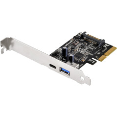 SilverStone SST-ECU03 - SuperSpeed 1x USB 3.1 Type C, 1x USB 3.1 Type A Carte PCI-E Express Gen 2.0 2x, 10Gbps, support profile