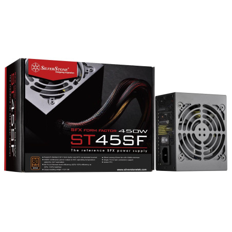 SilverStone SST-ST45SF v 3.0 - Série SFX, 450W 80 Plus Bronze Alimentation PC, bruit réduit, 92mm