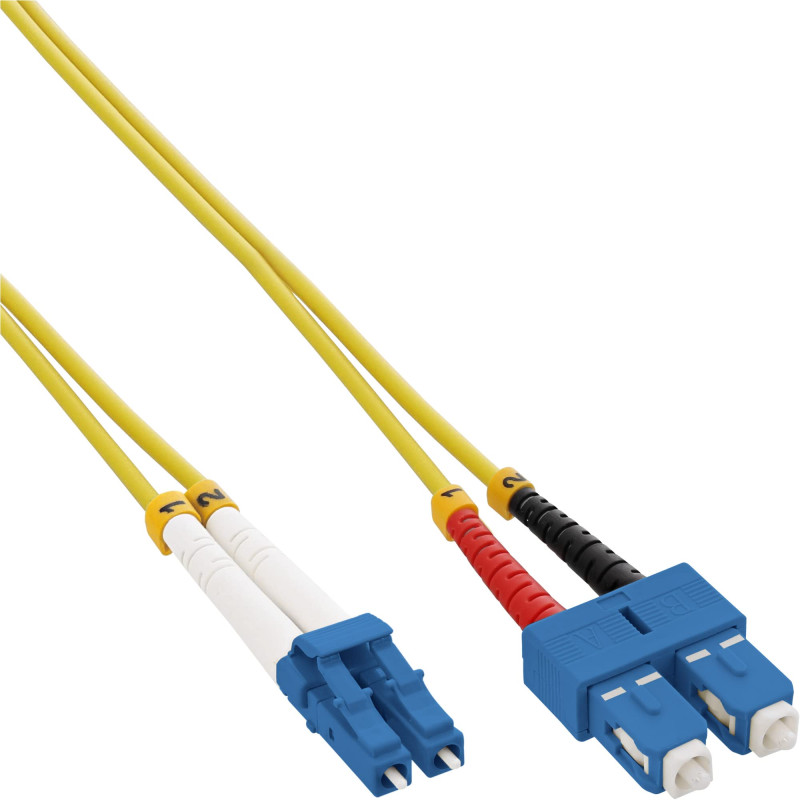 InLine 88656B Câble duplex LWL LC/SC 9/125 µm OS2 20 m