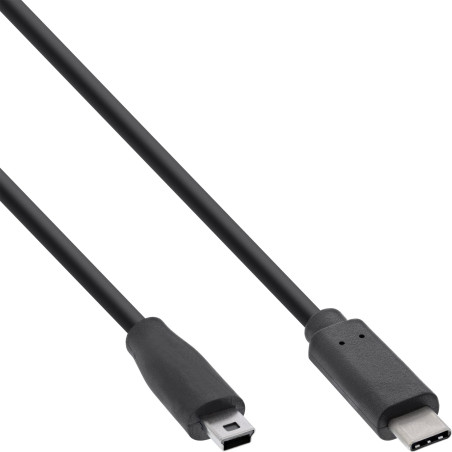 Inline USB C/USB Mini-B, 1.5 m câble USB 1,5 m USB 2.0 Mini-USB B Noir