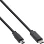 Inline USB C/USB Mini-B, 3 m câble USB USB 2.0 Mini-USB B Noir