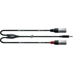 Cordial Câble 3,5 st / 2x XLR mâle 3 m CFY 3 WMM - Câble d'Insertion