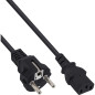 InLine 16651D câble électrique Noir 1 m Coupleur C13 - Cables électriques (1 m, Male connector / Female connector, Coupleur C13,