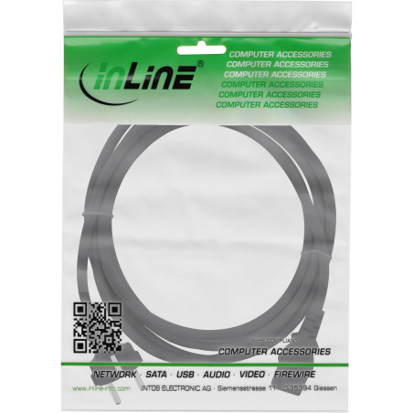 InLine 16651D câble électrique Noir 1 m Coupleur C13 - Cables électriques (1 m, Male connector / Female connector, Coupleur C13,
