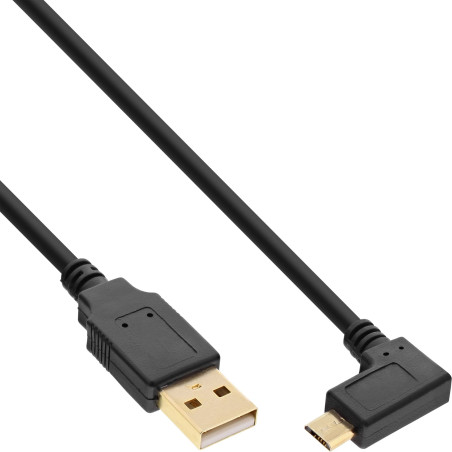 InLine 31705T câble USB 0,5 m USB A Micro-USB B Noir - Câbles USB (0,5 m, USB A, Micro-USB B, 2.0, Male connector / Male connect