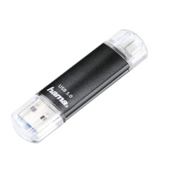 Hama Laeta Twin Clé USB 3.0 - Flash Drive 256 Go, Vitesse jusqu'à 40 Mo/s, Clef avec connecteurs USB A & Micro USB, pour PC/Mac/