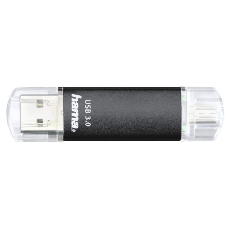 Hama Laeta Twin Clé USB 3.0 - Flash Drive 256 Go, Vitesse jusqu'à 40 Mo/s, Clef avec connecteurs USB A & Micro USB, pour PC/Mac/