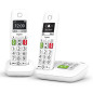 Gigaset E290A Duo - Téléphone Fixe sans Fil Blanc avec Répondeur Intégré, 2 combinés avec Grand écran rétroéclairé, larges Touch Gigaset E290A Duo - Téléphone Fixe sans Fil Blanc avec Répondeur Intégré, 2 combinés avec Grand écran rétroéclairé, larges Touch