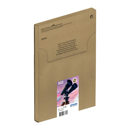 Epson EasyMail Multipack 502 Jumelles, Cartouches d'encre d'origine, 4 couleurs : Noir, Cyan, Magenta, Jaune, Format boite aux l
