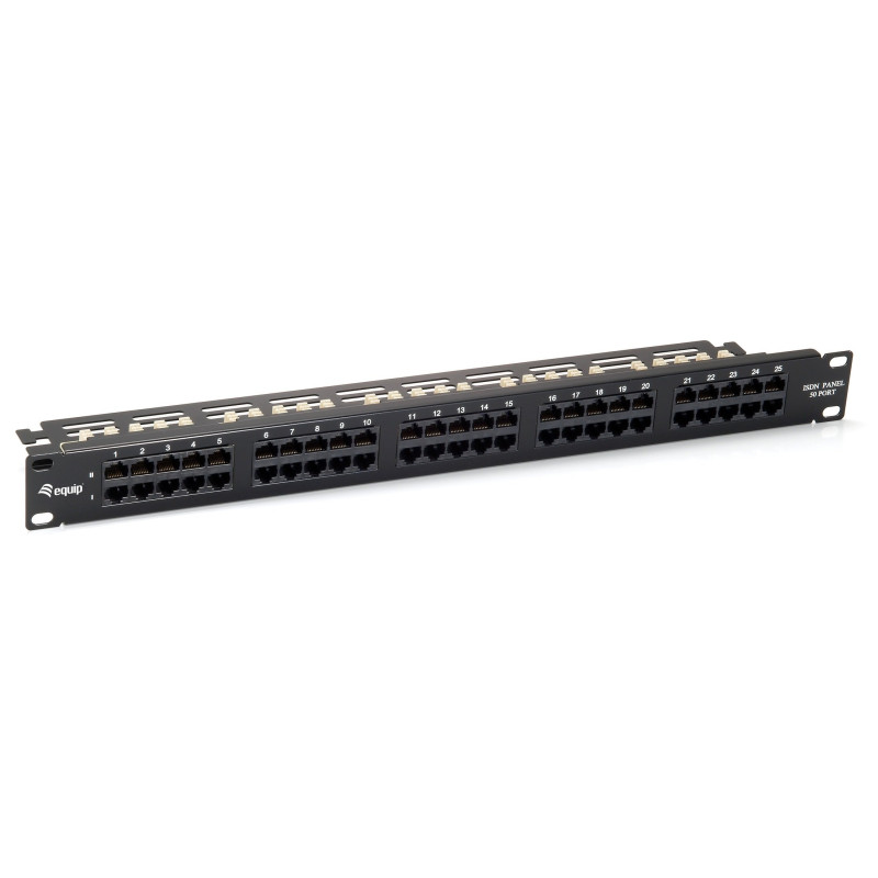 Equip - Panneau de Brassage - 50 Ports ISDN - Noir (Import Allemagne) Equip - Panneau de Brassage - 50 Ports ISDN - Noir (Import Allemagne)