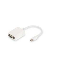 DIGITUS Adaptateur Graphique Mini DisplayPort, mDP vers VGA, Full HD 60Hz, 1920 x 1080 Pixels, Blanc