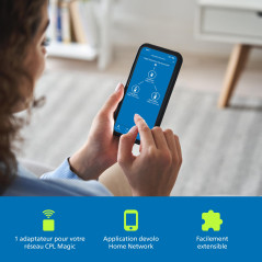 Devolo Magic 1 Wifi Mini : Adaptateur CPL compact, idéal pour le télétravail et le streaming Blanc Magic 1 mini | 1200 mbps
