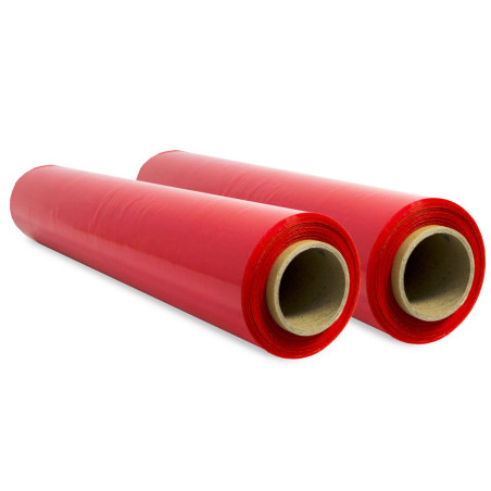 Film étirable d'emballage, film plastique rouge pour l'emballage, rouleau de protection en plastique pour l'expédition, rouleau