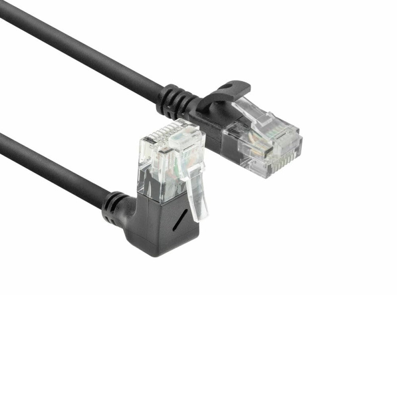 ACT Câble réseau CAT6A coudé à 90° vers le haut, câble LAN U/UTP LSZH fin 3,6 mm, câble Ethernet flexible avec fiche RJ45, pour ACT Câble réseau CAT6A coudé à 90° vers le haut, câble LAN U/UTP LSZH fin 3,6 mm, câble Ethernet flexible avec fiche RJ45, pour