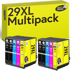 Happy Printer 10 XL Cartouches d'encre Compatible avec Epson 29XL pour XP235 XP240 XP245 XP247 XP255 XP257 XP330 XP332 XP335 XP3