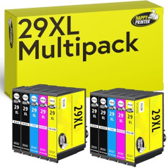 Happy Printer 10 XL Cartouches d'encre Compatible avec Epson 29XL pour XP235 XP240 XP245 XP247 XP255 XP257 XP330 XP332 XP335 XP3