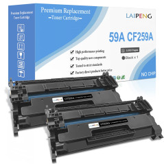 2 Noir Cartouche de Toner Compatible 59A CF259A Capacité Standard 3000 Pages pour Imprimantes HP M304a M404dw M404dn M404n M428d