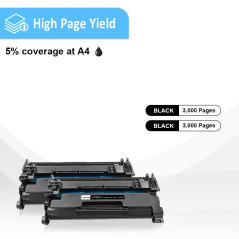 2 Noir Cartouche de Toner Compatible 59A CF259A Capacité Standard 3000 Pages pour Imprimantes HP M304a M404dw M404dn M404n M428d