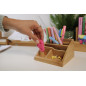 Wedo 61507 Butler bambou, 3 compartiments, insert pour stylo, dimensions 15,4 x 12,3 x 9 cm, dans une boîte cadeau, marron Wedo 61507 Butler bambou, 3 compartiments, insert pour stylo, dimensions 15,4 x 12,3 x 9 cm, dans une boîte cadeau, marron