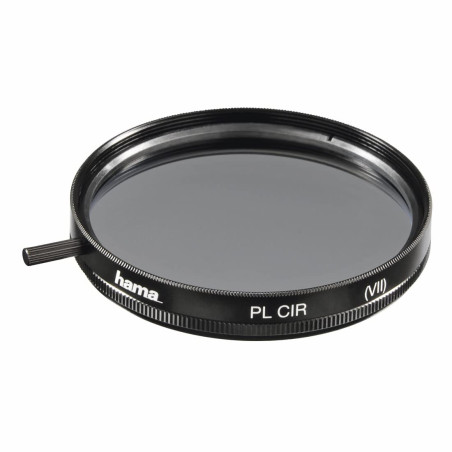 Hama Filtre Polarisant Circulaire 67mm, Traité Double Couche par Face, Monture Métalique Noir Epaisseur 6mm