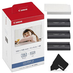 Canon - KP-108IN - 3 - Couleur (Cyan, Magenta, Jaune) - Cartouche imprimante kit Papier - pour SELPHY CP1000, CP330, CP520, CP53