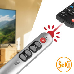 Seki Télécommande Universelle avec Grandes Touches - Argenté - pour Personnes âgées et Enfants