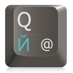 Keyboard Sticker Russe [Bleu Clair - 11x13mm] Lettres cyrilliques Clavier Autocollant