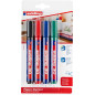edding 30 Marqueur papier à encre brillante - multi-couleur - 4 marqueurs permanents imperméables - pointe ronde 1,5-3 mm - colo edding 30 Marqueur papier à encre brillante - multi-couleur - 4 marqueurs permanents imperméables - pointe ronde 1,5-3 mm - colo