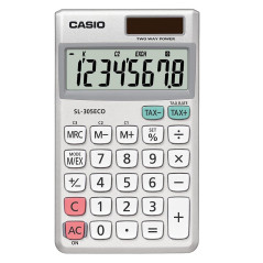 Casio SL-305ECO Calculatrice Solaire Gris