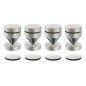 Découpleurs Coloris Chrome Dynavox, Blister de 4 cônes d'isolation pour appareils HiFi, Hauteur réglable