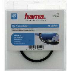 Hama Filtre UV (anti-UV et protection, compensation 4X, traitement antireflet, pour objectifs d'appareils photo 55 mm, O-Haze, t