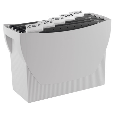 HAN Bac pour dossiers suspendus SWING – Bac pratique pour dossiers et classeurs, avec organiseur pour stylos et marqueurs, gris