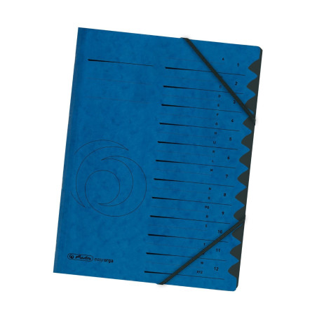 Herlitz 10843316 Trieur Colorspan avec onglets 1-12 (Bleu) (Import Allemagne)