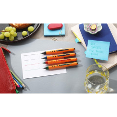 STABILO Stylo roller Worker+ - Lot x 10 stylos pointe fine- Noir