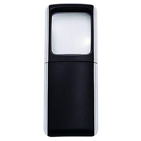 Wedo 2717501 Loupe rectangulaire à éclairage LED Noir