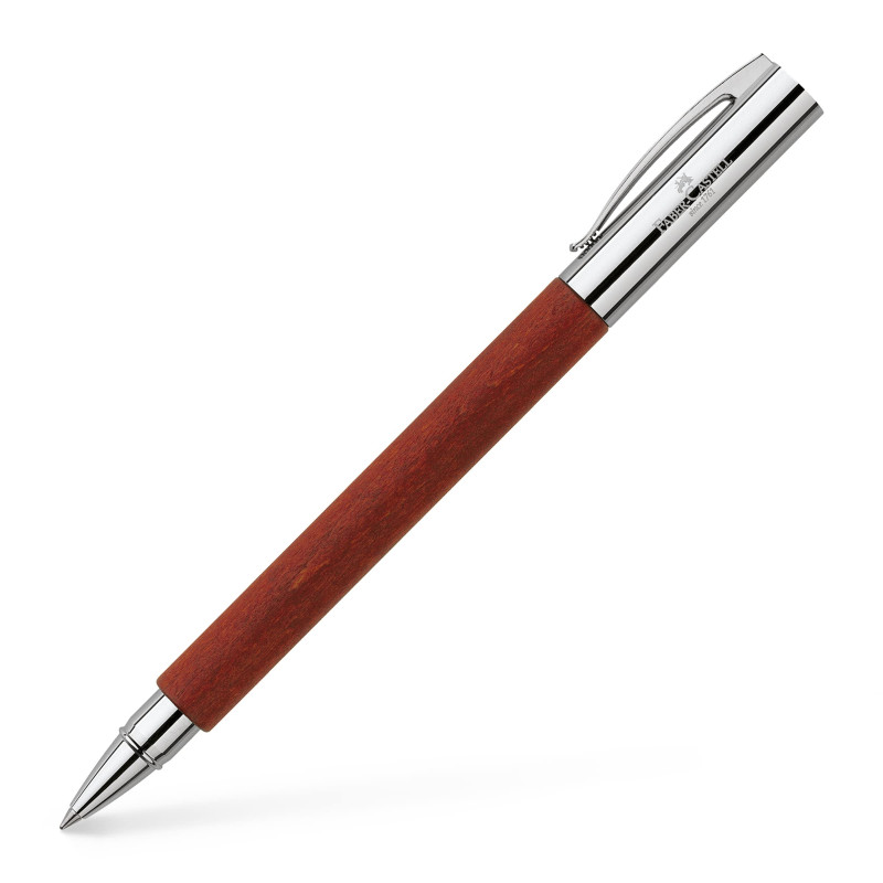Faber-Castell 148111 - Roller AMBITION Poirier, pointe métallique : 0,7 mm, emballage cadeau inclus, couleur du corps : marron / Faber-Castell 148111 - Roller AMBITION Poirier, pointe métallique : 0,7 mm, emballage cadeau inclus, couleur du corps : marron /
