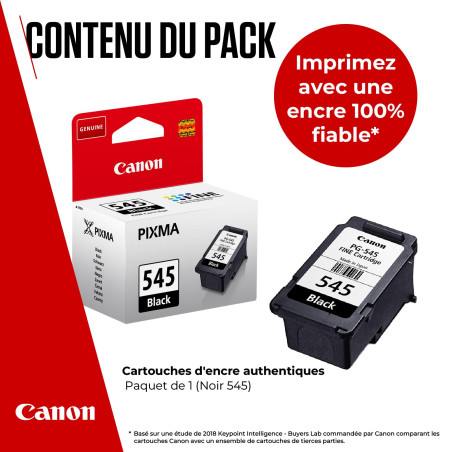 Canon Cartouche Encre - PG-545 Cartouche d'encre Noire Authentique pour imprimante - (1 x Cartouche)