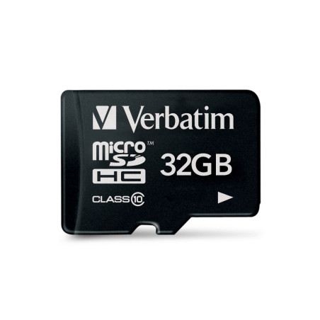 Verbatim Carte mémoire microSDHC Premium 32 Go Noire - Carte SD pour Capture vidéo en Full HD - résiste à l'eau & aux Chocs - Ca