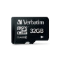 Verbatim Carte mémoire microSDHC Premium 32 Go Noire - Carte SD pour Capture vidéo en Full HD - résiste à l'eau & aux Chocs - Ca Verbatim Carte mémoire microSDHC Premium 32 Go Noire - Carte SD pour Capture vidéo en Full HD - résiste à l'eau & aux Chocs - Ca