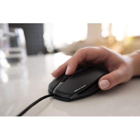 Cherry GENTIX Corded, Souris Filaire, Molette de défliement précise, Capteur Optique, Design symétrique pour droitiers et gauche