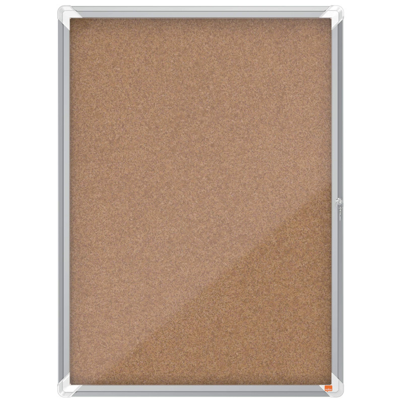 Nobo, Vitrine d'intérieur, Certifiée NF Collectivité et Education, Fond Liège, 9xA4, 708x969mm, Porte battante, Gamme Premium Pl