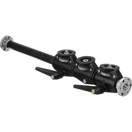 Manfrotto 131DDB Bras d'accessoires horizontal à 4 têtes Noir (Pour fixer 2 têtes verticalement et 2 têtes horizontalement, fil 