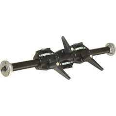 Manfrotto 131DDB Bras d'accessoires horizontal à 4 têtes Noir (Pour fixer 2 têtes verticalement et 2 têtes horizontalement, fil 